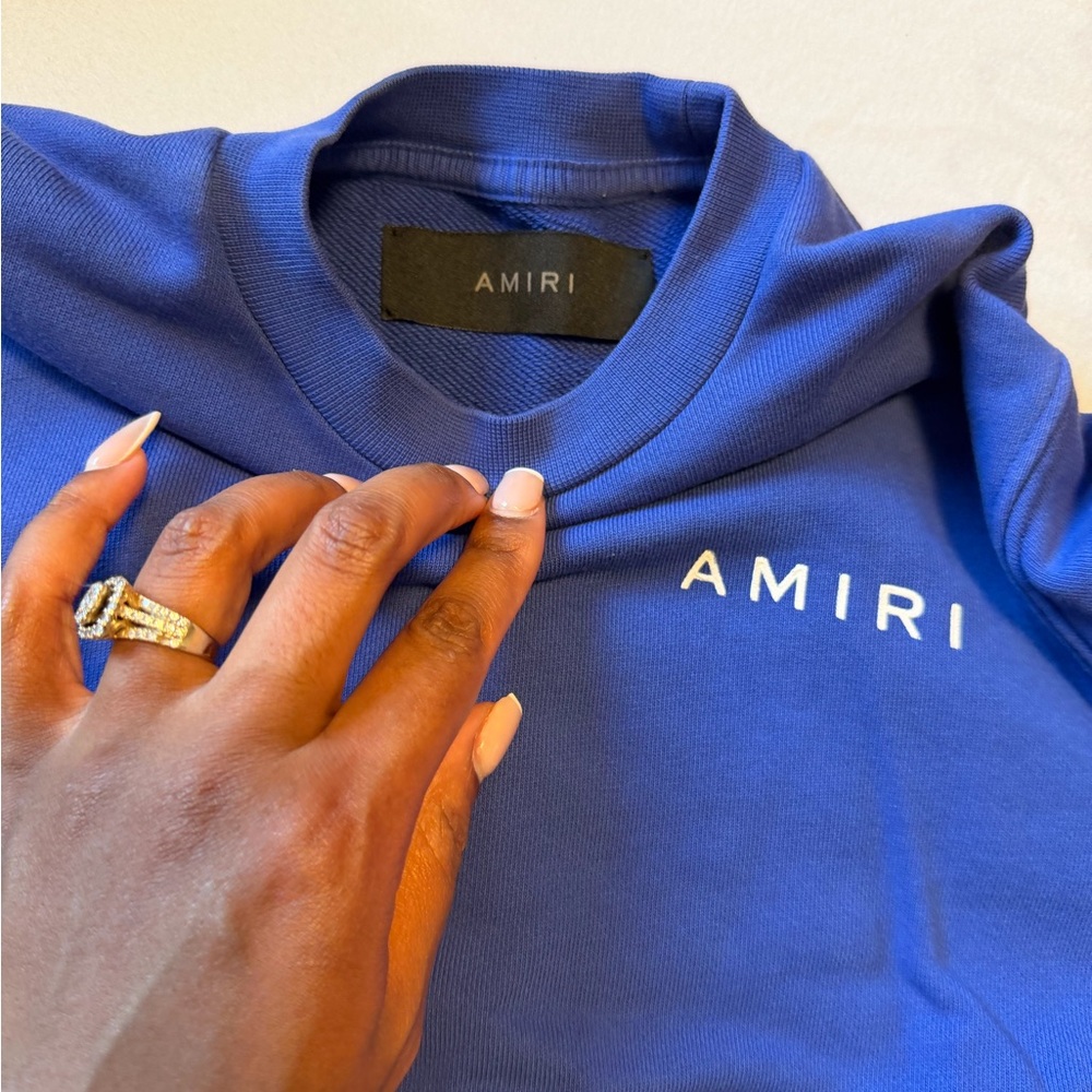 AMIRI Royal Blue Logo Sweatshirt